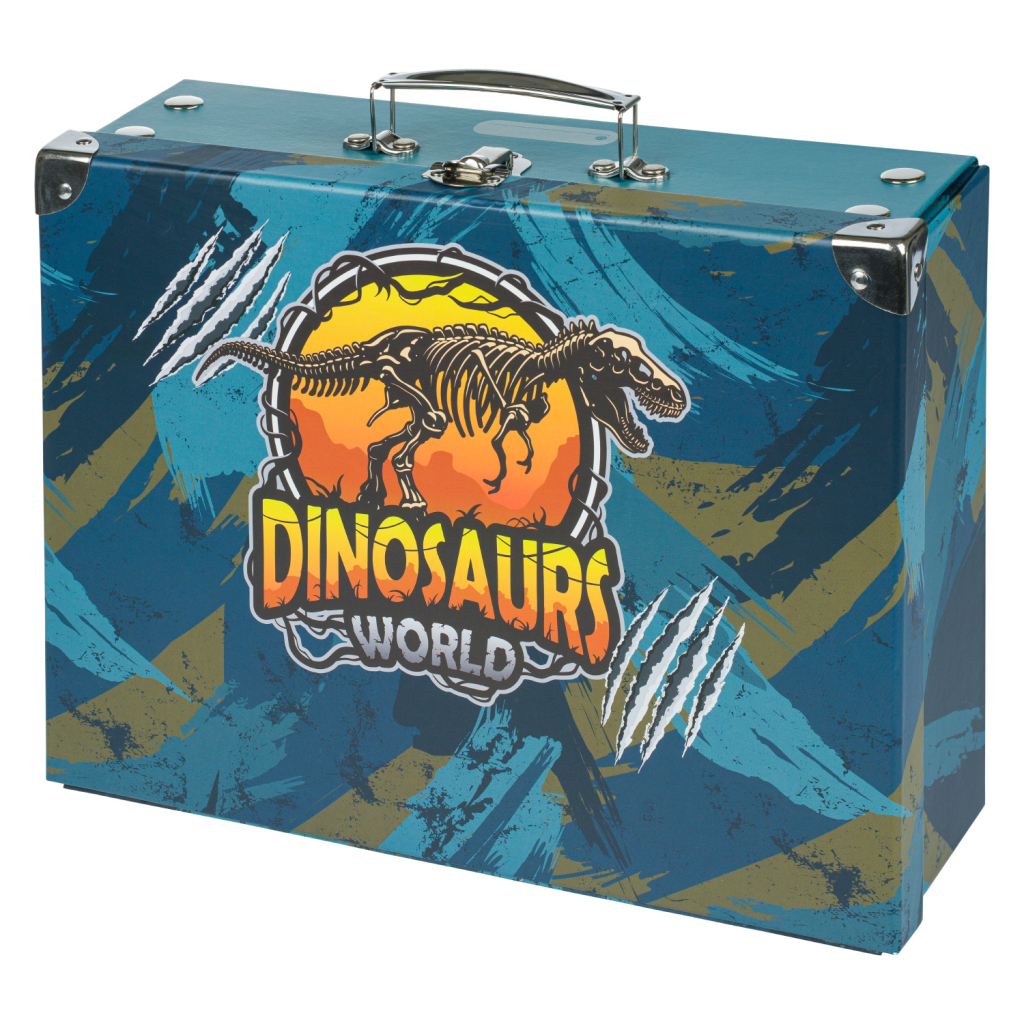 BAAGL Skládací školní kufřík Dinosaurs World s kováním