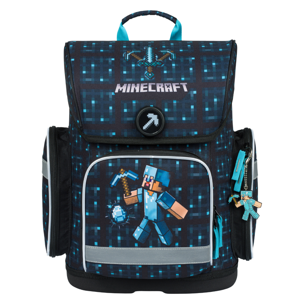 BAAGL 3 SET Ergo Minecraft Blue Axe: aktovka, penál, sáček