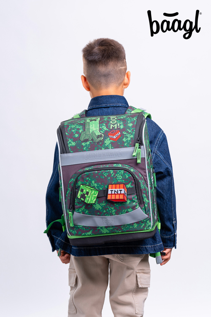 BAAGL SET 3 Zippy Plus Minecraft Boom: aktovka, penál, sáček