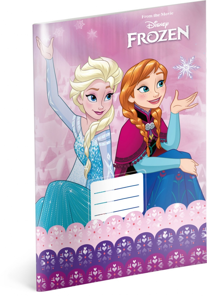Školský zošit Frozen – Ľadové kráľovstvo Pink, A4, 20 listov, čistý