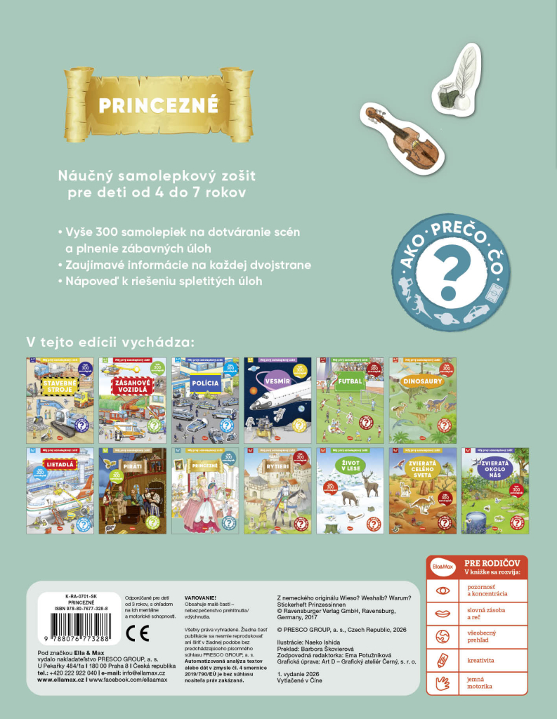 Môj prvý samolepkový zošit – PRINCEZNÉ