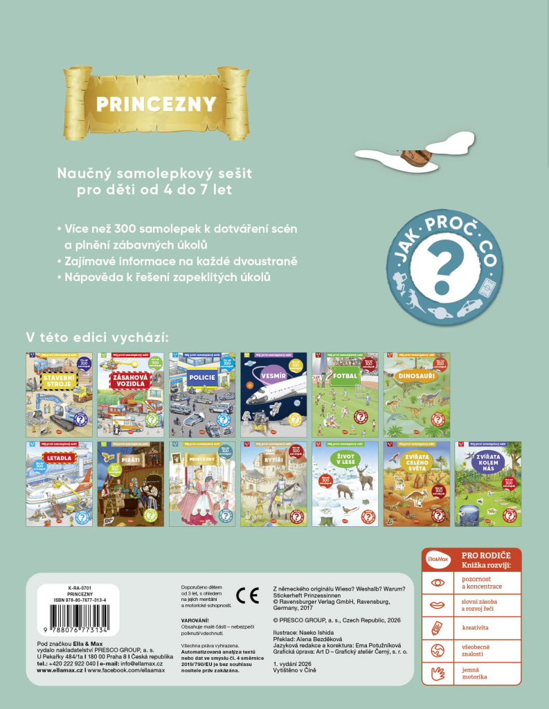 Můj první samolepkový sešit – PRINCEZNY