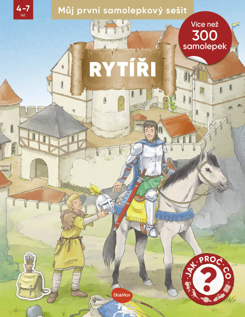 Můj první samolepkový sešit – RYTÍŘI