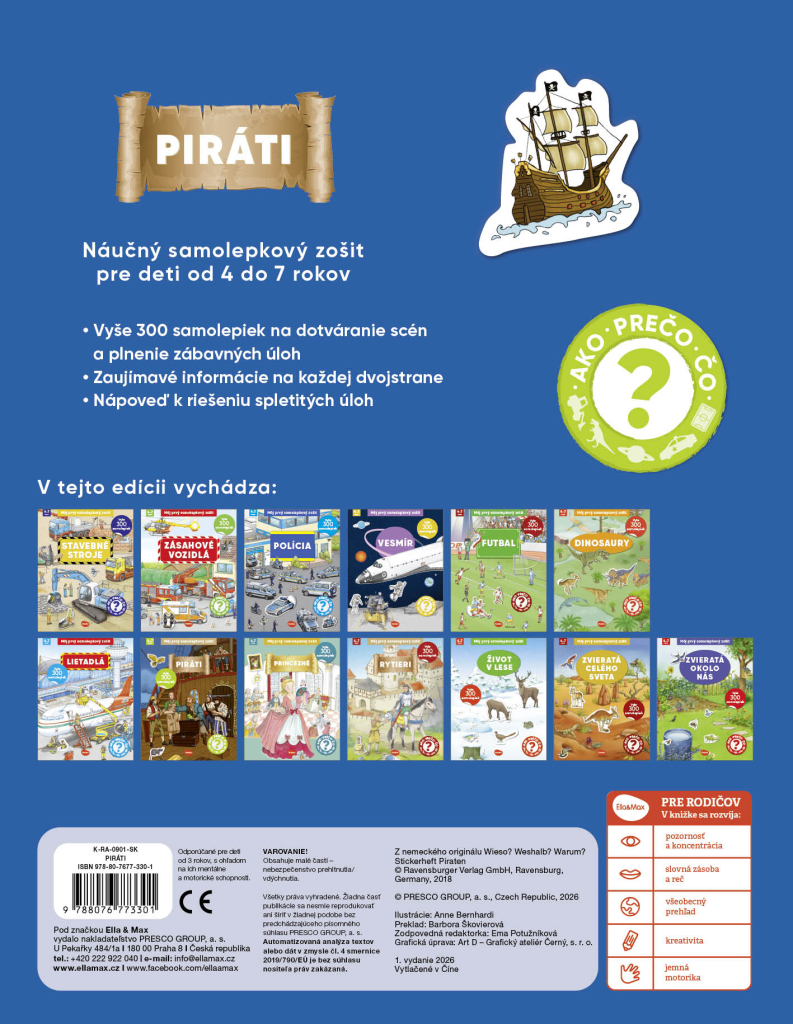 Môj prvý samolepkový zošit – PIRÁTI