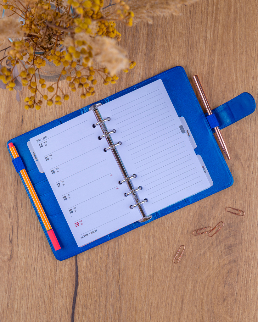 NOTIQUE Refill – Weekly Ring Bound Planner 2027, royal blue, 12,5 x 19 cm