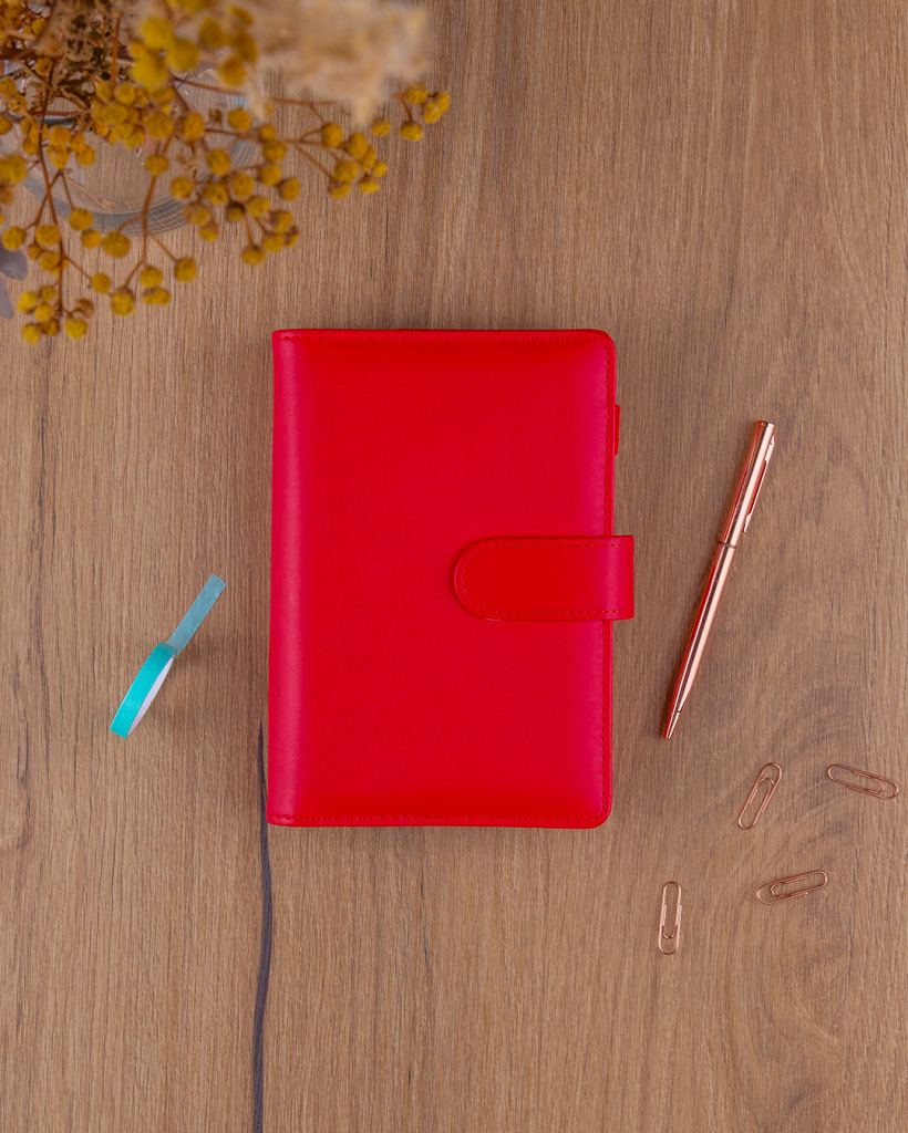 NOTIQUE Refill – Weekly Ring Bound Planner 2027, bright red, 12,5 x 19 cm