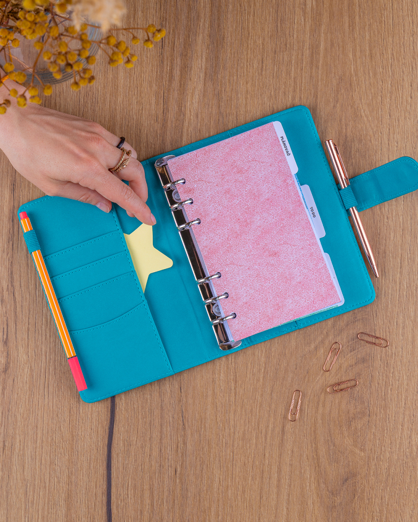 NOTIQUE Refill – Weekly Ring Bound Planner 2027, turquoise, 12,5 x 19 cm
