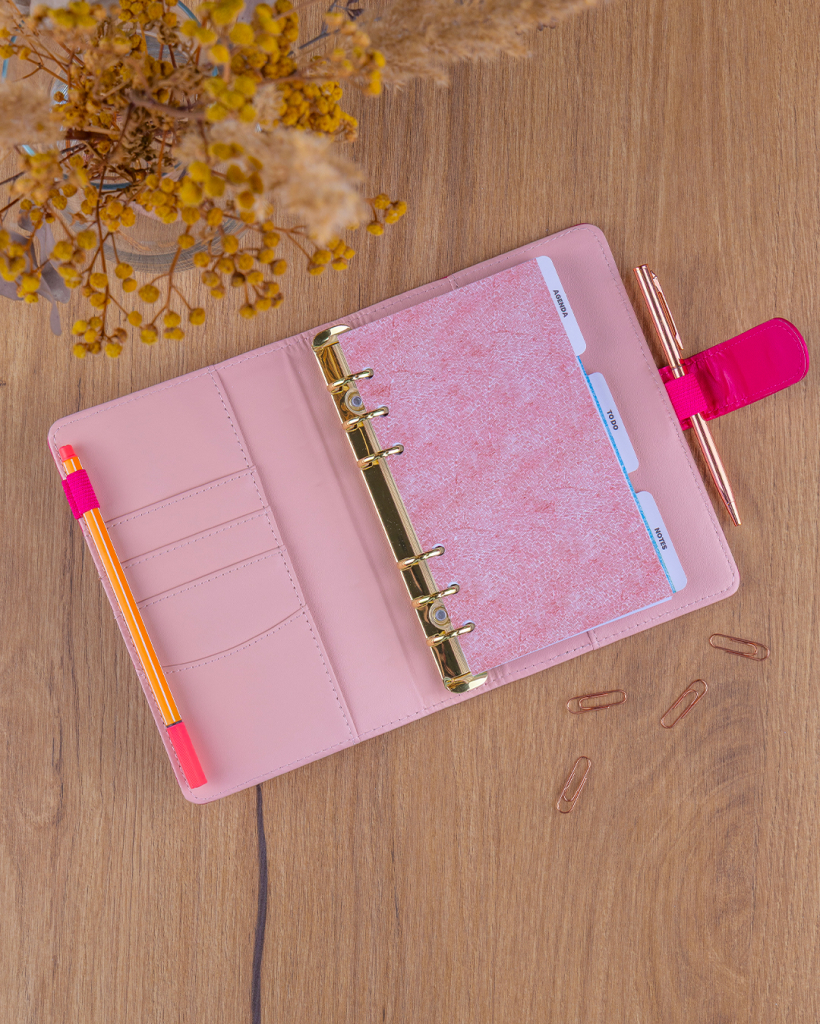 NOTIQUE Refill – Weekly Ring Bound Planner 2027, fuchsia, 12,5 x 19 cm