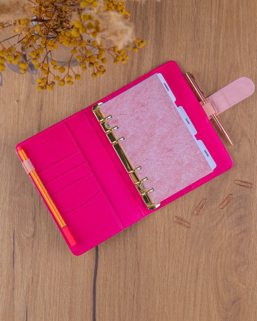 NOTIQUE Refill – Weekly Ring Bound Planner 2027, blush pink, 12,5 x 19 cm