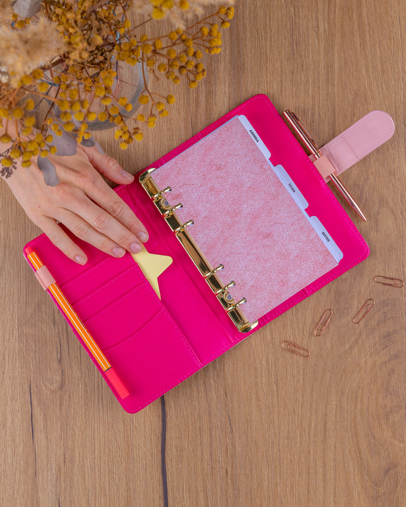 NOTIQUE Refill – Weekly Ring Bound Planner 2027, blush pink, 12,5 x 19 cm