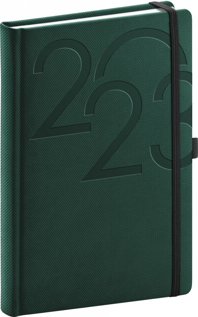 Denní diář Ajax 2023, zelený, 15 × 21 cm