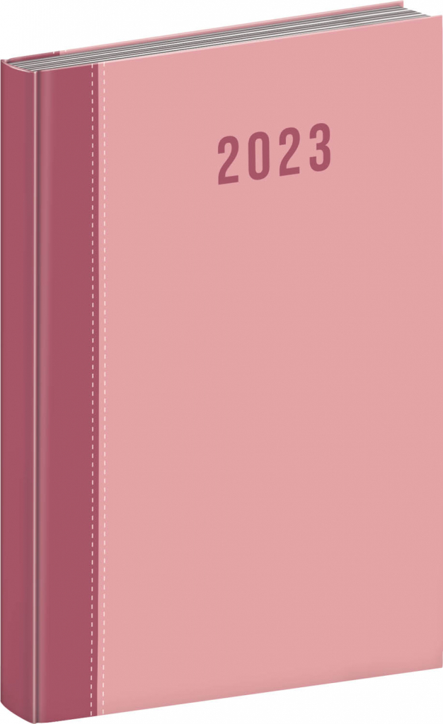 Denní diář Cambio 2023, růžový, 15 × 21 cm