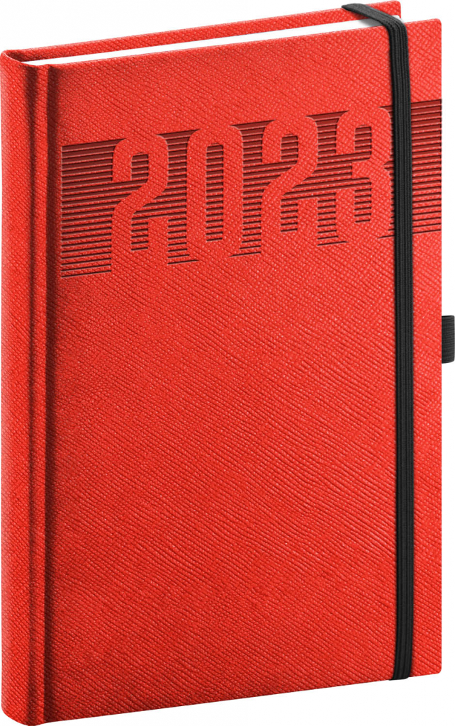 Denní diář Silhouette 2023, červený, 15 × 21 cm