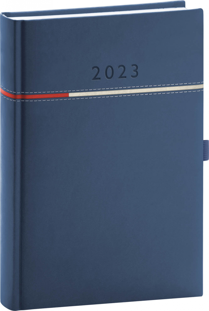 Denní diář Tomy 2023, modročervený, 15 × 21 cm