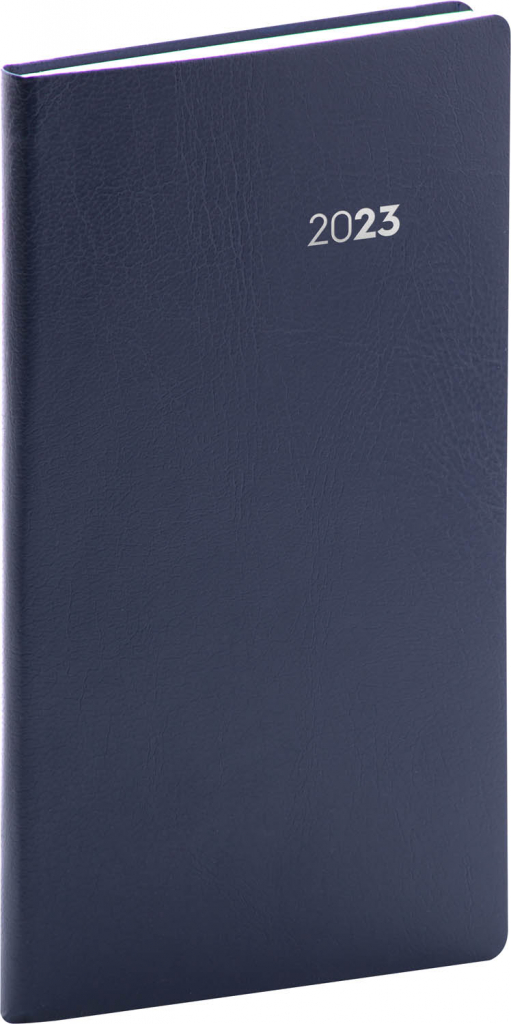 Kapesní diář Balacron 2023, tmavě modrý, 9 × 15,5 cm