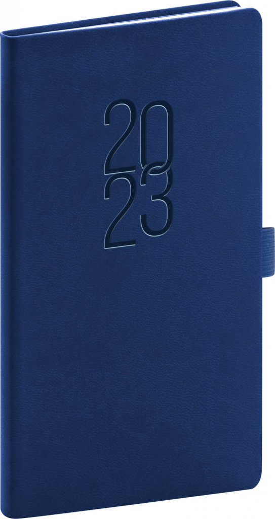 Kapesní diář Vivella Classic 2023, modrý, 9 × 15,5 cm