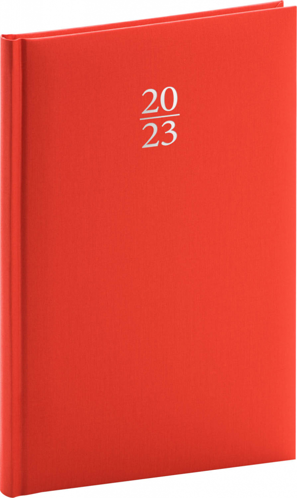 Týdenní diář Capys 2023, červený, 15 × 21 cm