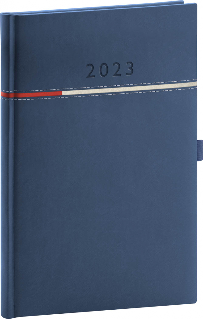 Týdenní diář Tomy 2023, modročervený, 15 × 21 cm
