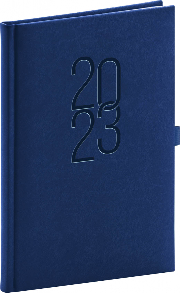 Týdenní diář Vivella Classic 2023, modrý, 15 × 21 cm