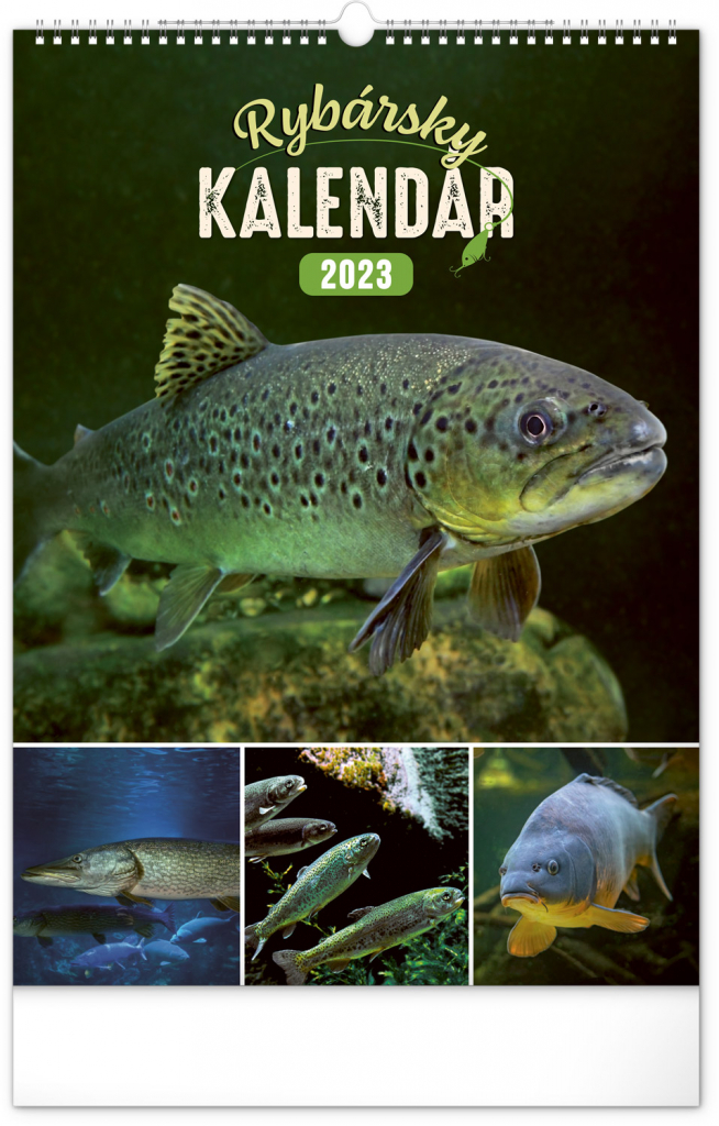 Nástenný kalendár Rybársky 2023, 33 × 46 cm