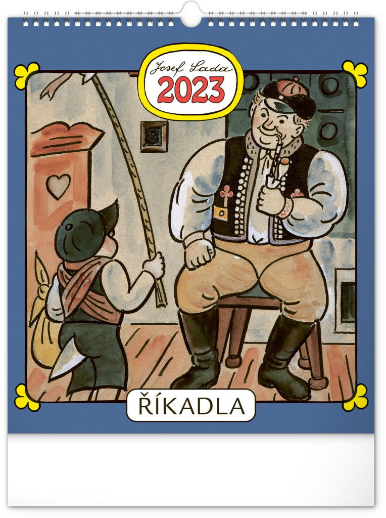 Nástěnný kalendář Josef Lada – Říkadla 2023, 30 × 34 cm