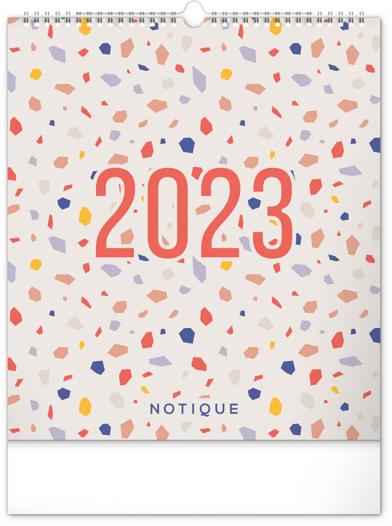 Nástěnný plánovací kalendář Terazzo 2023, 30 × 34 cm