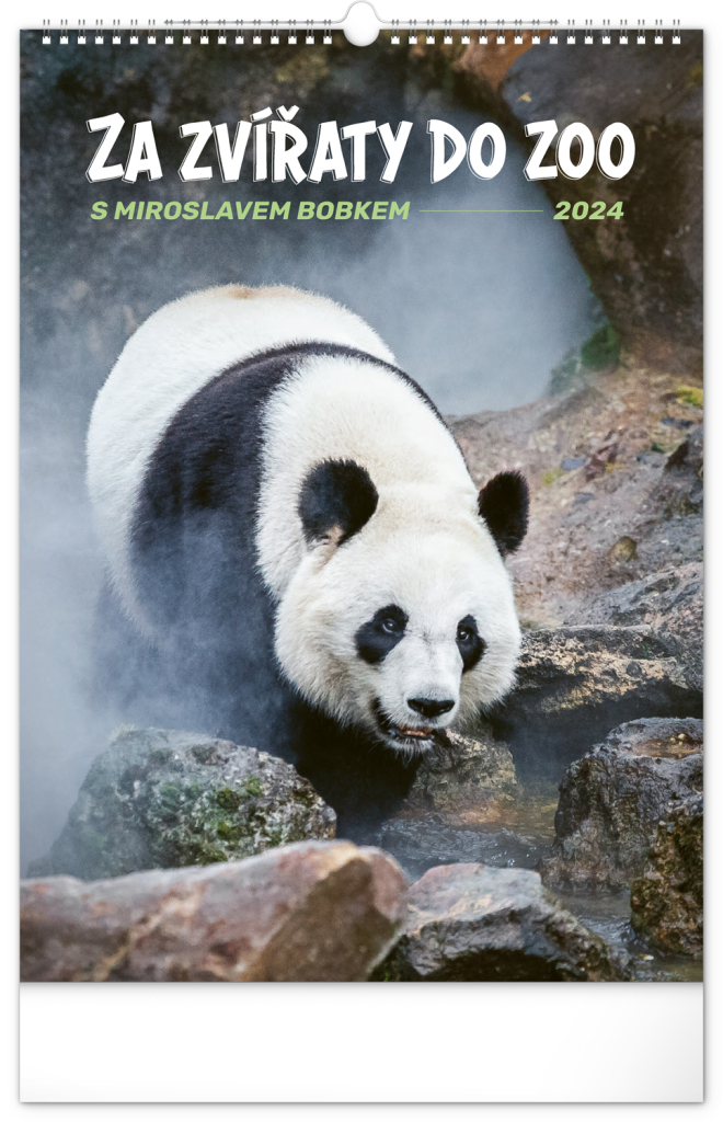 Nástěnný kalendář Za zvířaty do zoo 2024, 33 × 46 cm