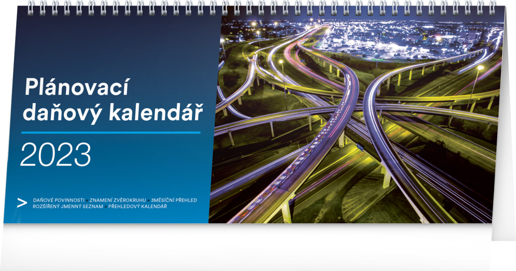 Stolní kalendář Plánovací daňový 2023, 33 × 14,5 cm
