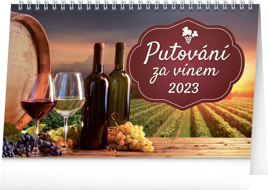 Stolní kalendář Putování za vínem 2023, 23,1 × 14,5 cm