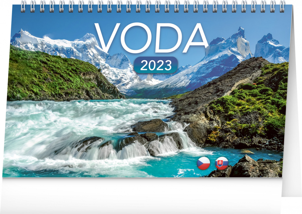 Stolní kalendář Voda CZ/SK 2023, 23,1 × 14,5 cm