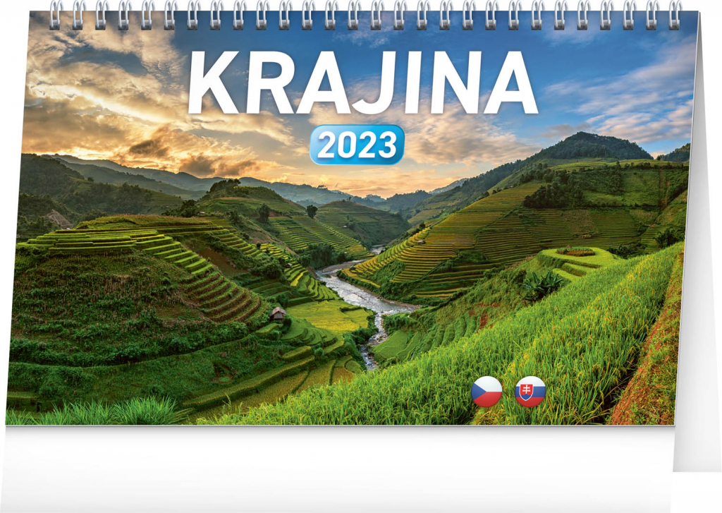 Stolní kalendář Krajina CZ/SK 2023, 23,1 × 14,5 cm