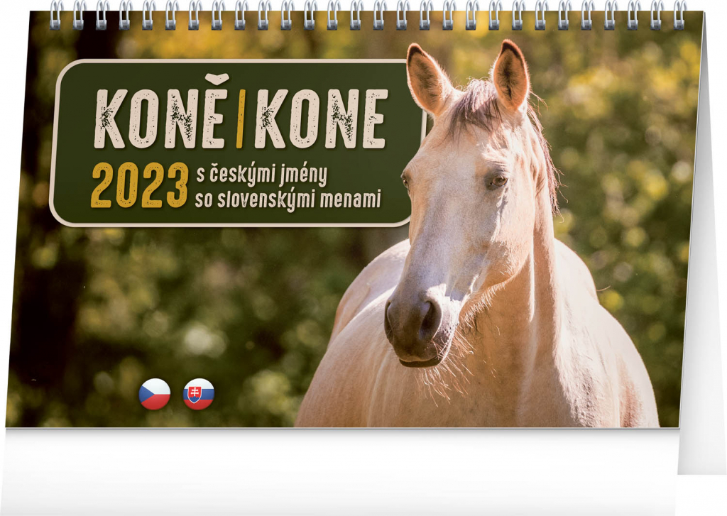 Stolní kalendář Koně – Kone CZ/SK 2023, 23,1 × 14,5 cm