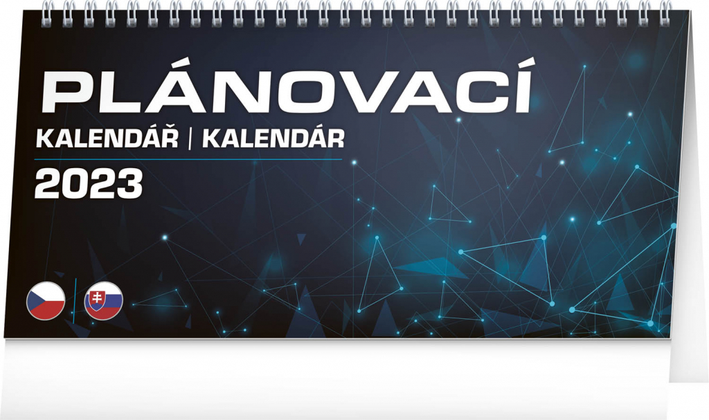 Stolní kalendář Plánovací CZ/SK 2023, 25 × 12,5 cm