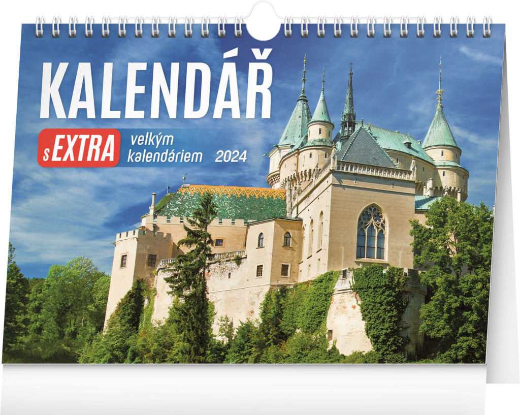 Stolní kalendář s extra velkým kalendáriem 2024, 30 × 21 cm